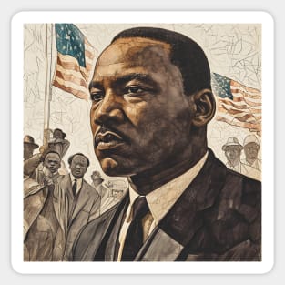 Inspire Unity: Festive Martin Luther King Day Art, Equality Designs, and Freedom Tributes! Sticker